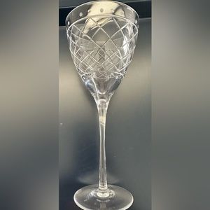 Ralph Lauren SILK RIBBON Pattern Wine Stems Glasses